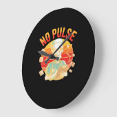 Kein Pulskelett Krankenschwester Funny Medical Hal Große Wanduhr (Winkel)