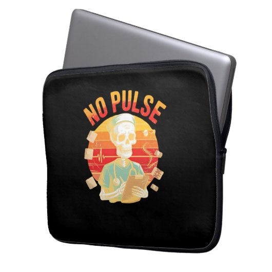 Kein Pulskelett Krankenschwester Funny Medical Hal Laptopschutzhülle (Vorderseite Links)