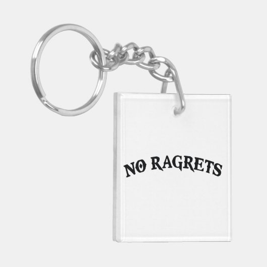 Kein Ragrets Mispelled bedauert Tätowierung Schlüsselanhänger (Vorderseite links)