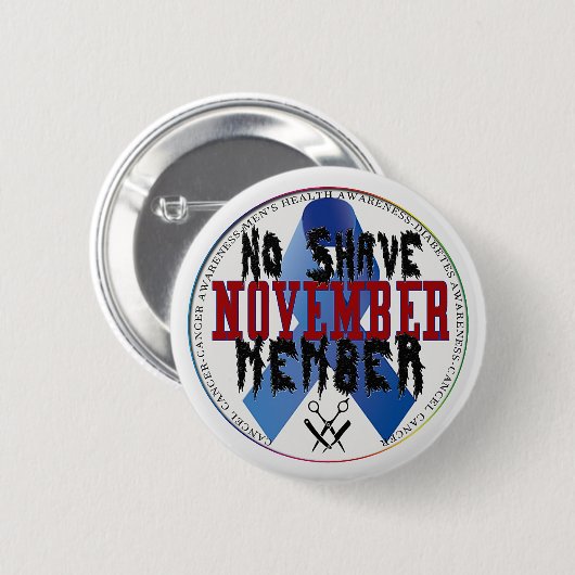 Kein Rasiernovember-Button Button (Vorne & Hinten)