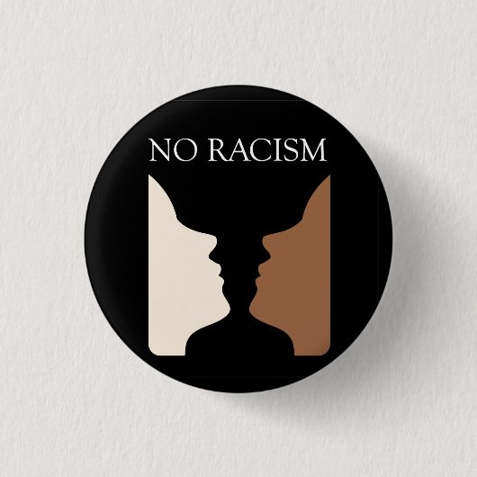Kein Rassismus mit rubins Vase Button (Vorderseite)
