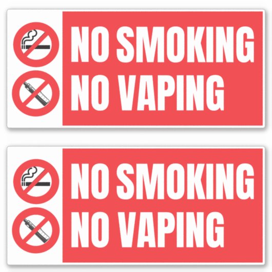 Kein Rauchen Aufkleber (Vorderseite)
