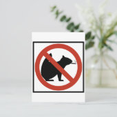 Kein Rauchen Eichhörnchen erlaubt Autobahnzeichen Postkarte (Stehend Vorderseite)