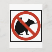 Kein Rauchen Eichhörnchen erlaubt Autobahnzeichen Postkarte (Vorderseite)