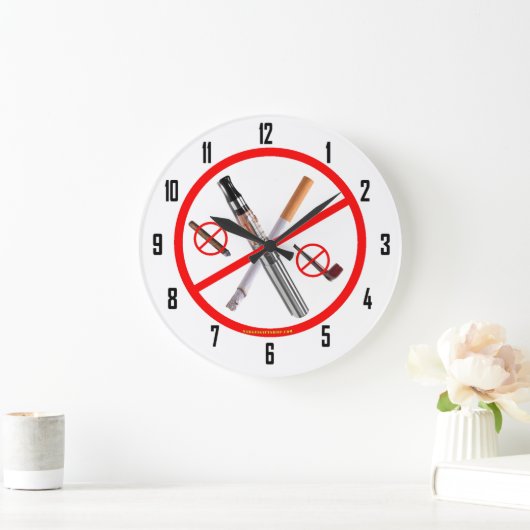 KEIN RAUCHEN GROßE WANDUHR (Zuhause)