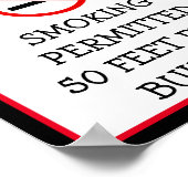 Kein Rauchen in diesem Gebäude Bitte unterschreibe Poster (Ecke)