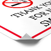 Kein Rauchen in diesem Gebäude Bitte unterschreibe Poster (Ecke)