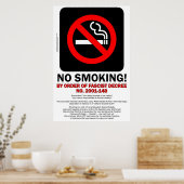 KEIN RAUCHEN! - Nach Erlass des Faschisten! -POSTE Poster (Küche)