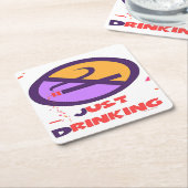 KEIN RAUCHEN, NUR GETRÄNKE Papier Untersetzer (angewinkelt)