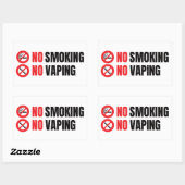 Kein Rauchen Rechteckiger Aufkleber (Blatt)