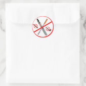 KEIN RAUCHEN RUNDER AUFKLEBER (Tasche)