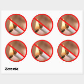 KEIN RAUCHEN RUNDER AUFKLEBER (Blatt)