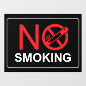 Kein Rauchen - Schwarzes Fenster klammern Fensteraufkleber (Blatt)