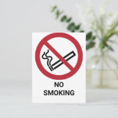 Kein Rauchen, Verbotszeichen Postkarte (Stehend Vorderseite)