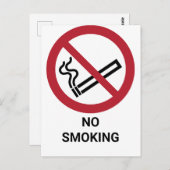 Kein Rauchen, Verbotszeichen Postkarte (Vorne/Hinten)