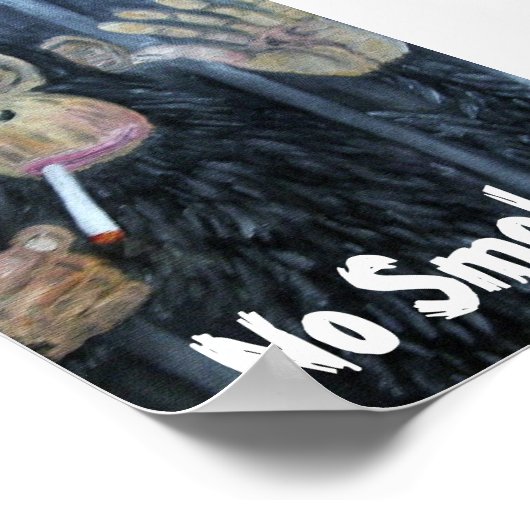 Kein rauchender Affe Poster (Ecke)