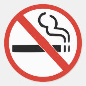 Kein Raucher-Aufkleber Runder Aufkleber (Vorderseite)
