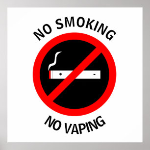 KEIN RAUCHER KEIN VAPIERZEICHEN POSTER