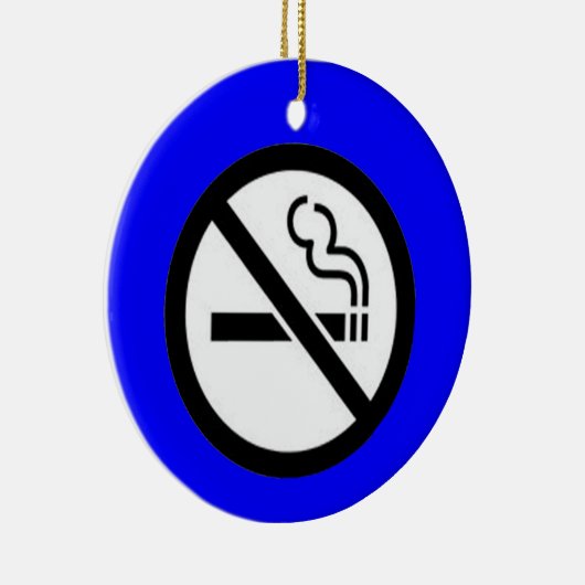 Kein Raucher-Ornament Keramik Ornament (Rechts)