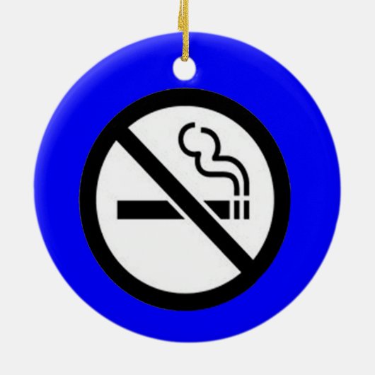 Kein Raucher-Ornament Keramik Ornament (Hinten)