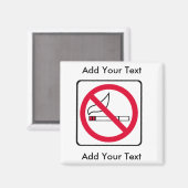 KEIN RAUCHERZEICHEN MAGNET (Vorderseite/Rückseite)