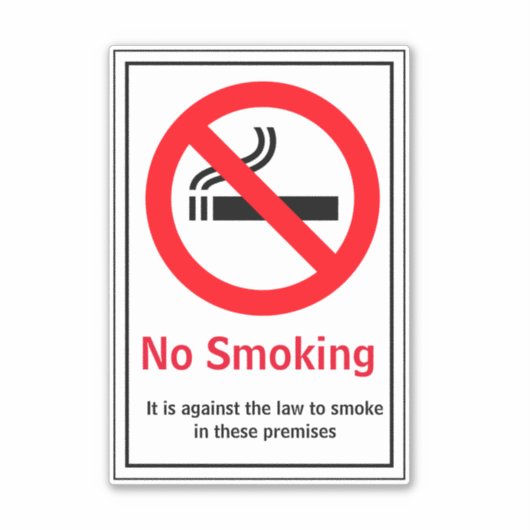 Kein Rauchgesetz Aufkleber (Vorderseite)