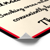 Kein Rauchposter 3 Benutzerdefinierte Textbereiche Poster (Ecke)