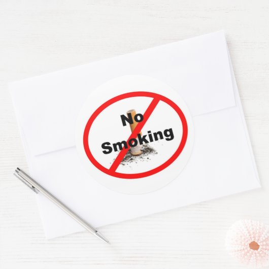 Kein Rauchsticker! Runder Aufkleber (Umschlag)