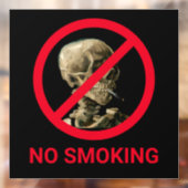 Kein Rauchverbot mit Van Gogh Skull Artwork Fensteraufkleber (Blatt 2)