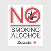 KEIN Rauchverbot ⚠ thailändisches ⚠ Aufkleber (Blatt)