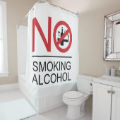 KEIN Rauchverbot ⚠ thailändisches ⚠ Duschvorhang (Beispiel)