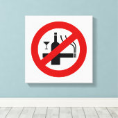 KEIN Rauchverbot ⚠ thailändisches ⚠ Leinwanddruck (Insitu (Holzboden))