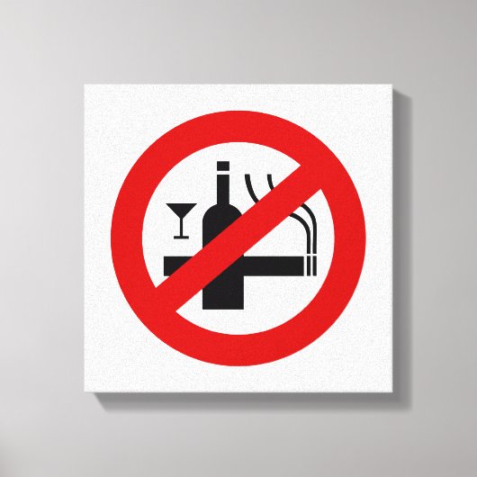 KEIN Rauchverbot ⚠ thailändisches ⚠ Leinwanddruck (Vorderseite)
