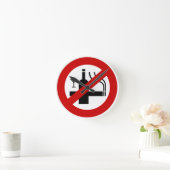 KEIN Rauchverbot ⚠ thailändisches ⚠ Runde Wanduhr (Zuhause)
