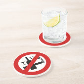 KEIN Rauchverbot ⚠ thailändisches ⚠ Sandstein Untersetzer (Seite)