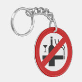 KEIN Rauchverbot ⚠ thailändisches ⚠ Schlüsselanhänger (Vorderseite links)