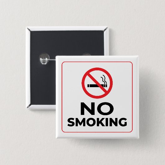Kein Rauchzeichen Button (Vorne & Hinten)