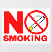 Kein Rauchzeichen Fensteraufkleber (Blatt)
