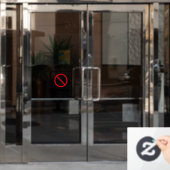 Kein Rauchzeichen mit schwarzer Grenze Fensteraufkleber (Büro Tür)
