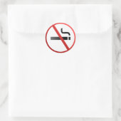 Kein Rauchzeichen Runder Aufkleber (Tasche)