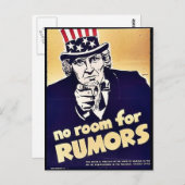 Kein Raum für Gerüchte Postkarte (Vorne/Hinten)