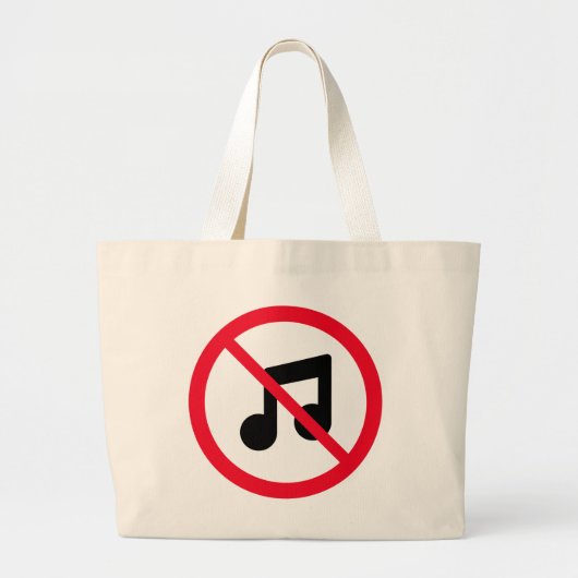 Kein Red Circle Sign für Musik | Jumbo Tote Bag Stoffbeutel (Vorne)