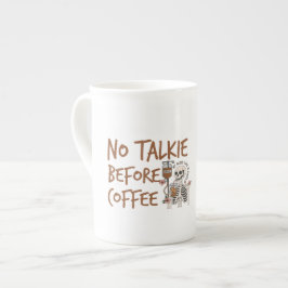 Kein Reden Vor Kaffee lustiges Katzenliebhaber-Ges Porzellantasse