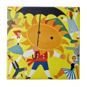 Kein Regen in Portugal~ Aber Tourist Pour in Fliese (Vorderseite)