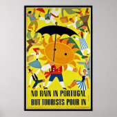 Kein Regen in Portugal~ Aber Tourist Pour in Poster (Vorne)