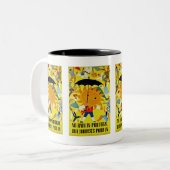 Kein Regen in Portugal~ Aber Tourist Pour in Zweifarbige Tasse (Vorderseite Links)