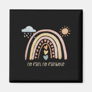 Kein Regen kein Regenbogen Boho Stil Inspirierend Magnet