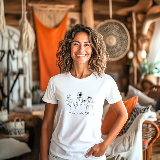 Kein Regen Keine Blume Boho Line T-Shirt