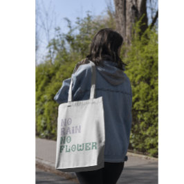 "Kein Regen keine Blume" Groovy Niedliche Lila Min Tragetasche