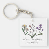 Kein Regen keine Blume Inspiration Schlüsselanhänger (Vorderseite)